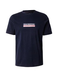 T-Shirt marine / rot / wei