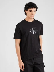 Calvin Klein Jeans T-Shirt silbergrau/schwarz