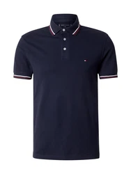 TOMMY HILFIGER Poloshirt navy / burgunder / weiß