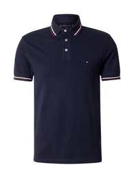 Poloshirt navy / burgunder / wei