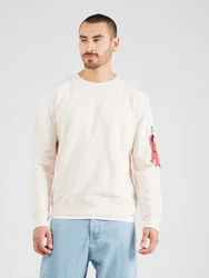 ALPHA INDUSTRIES Sweatshirt elfenbein/weiß