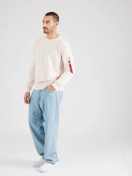 ALPHA INDUSTRIES Sweatshirt elfenbein/weiß