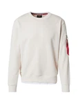 ALPHA INDUSTRIES Sweatshirt elfenbein/weiß