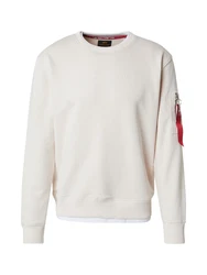ALPHA INDUSTRIES Sweatshirt elfenbein/weiß