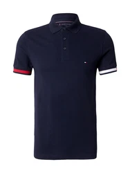 TOMMY HILFIGER Poloshirt nachtblau/rot/offwhite