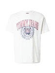 Tommy Jeans T-Shirt 'VARSITY TIGER' saphir/pitaya/weiß