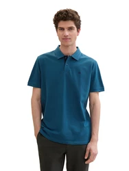 TOM TAILOR Poloshirt cyanblau