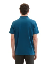 TOM TAILOR Poloshirt cyanblau