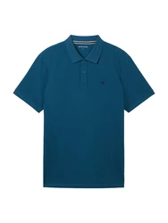TOM TAILOR Poloshirt cyanblau