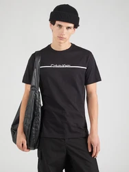 Calvin Klein Rundhalsshirt SPLIT LINE LOGO T-SHIRT schwarz/wei