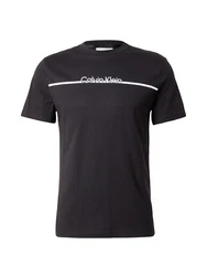 Calvin Klein Rundhalsshirt SPLIT LINE LOGO T-SHIRT schwarz/wei