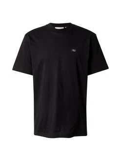 Calvin Klein Jeans T-Shirt WOVEN LABEL RELAXED TEE schwarz/weiß