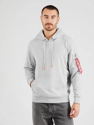 ALPHA INDUSTRIES Sweatshirt graumeliert/orange/schwarz