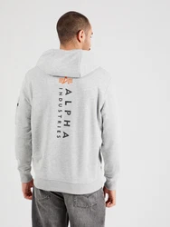 ALPHA INDUSTRIES Sweatshirt graumeliert/orange/schwarz