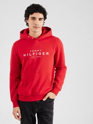 Hoodie Tommy Hilfiger Tommy Hilfiger Hoody mit Logo blutrot/weiß