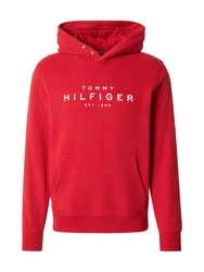 Hoodie Tommy Hilfiger Tommy Hilfiger Hoody mit Logo blutrot/weiß