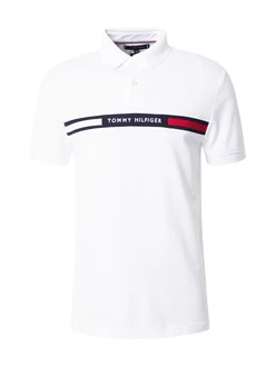 Tommy Hilfiger Poloshirt HILFIGER CHEST INSERT REG POLO marine/dunkelrot/weiß Tommy Hilfiger Poloshirt HILFIGER CHEST INSERT REG POLO marine/dunkelrot/weiß