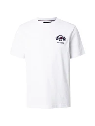 T-Shirt navy / karminrot / wei