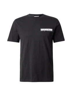 Calvin Klein Rundhalsshirt NY CHEST BOX LOGO T-SHIRT schwarz/weiß