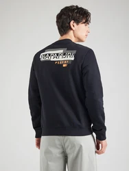 NAPAPIJRI Sweatshirt 'B-FORNET' apricot/schwarz/offwhite