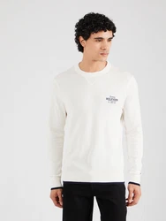 Tommy Hilfiger Rundhalspullover GRAPHIC COTTON CREW marine/weiß