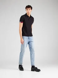 TOMMY HILFIGER Poloshirt rot/schwarz/weiß