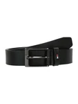TOMMY HILFIGER Gürtel 'Layton' schwarz/silber