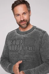 CAMP DAVID Sweatshirt schwarz