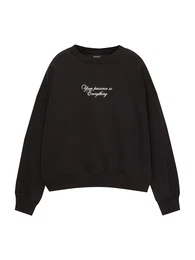 Sweatshirt anthrazit / wei