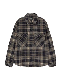 Hemd beige / marine / grau