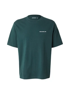 Abercrombie & Fitch T-Shirt smaragd/weiß