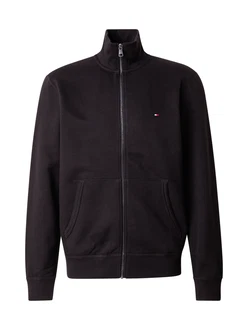 TOMMY HILFIGER Sweatjacke 'ESSENTIAL' Schwarz/Dunkelgrau TOMMY HILFIGER Sweatjacke 'ESSENTIAL' Schwarz/Dunkelgrau