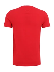 TOMMY HILFIGER T-Shirt blutrot/weiß