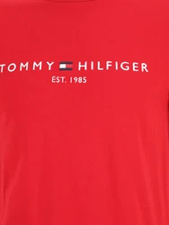 TOMMY HILFIGER T-Shirt blutrot/weiß