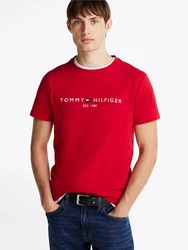 TOMMY HILFIGER T-Shirt blutrot/weiß