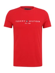 TOMMY HILFIGER T-Shirt blutrot/weiß