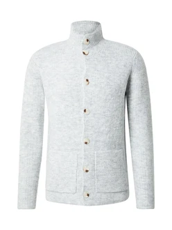 Key Largo Strickjacke 'LUZERN' hellgrau Key Largo Strickjacke 'LUZERN' hellgrau