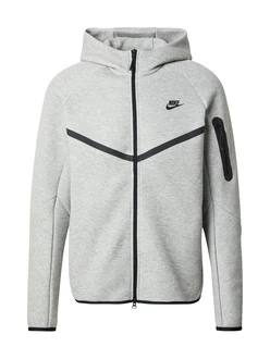 Nike Sportswear Sweatjacke 'TECH FLEECE' dunkelgrau/graumeliert/schwarz