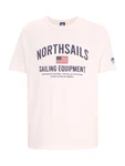 North Sails T-Shirt hellbeige/marine/rot