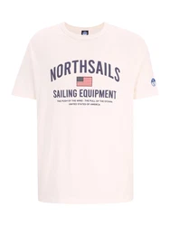 North Sails T-Shirt hellbeige/marine/rot