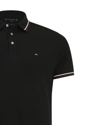 TOMMY HILFIGER Poloshirt karminrot/schwarz/weiß