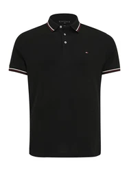 TOMMY HILFIGER Poloshirt karminrot/schwarz/weiß