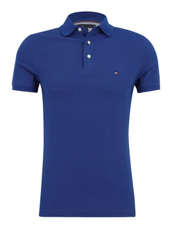 Tommy Hilfiger Poloshirt Core 1985 1985 SLIM POLO kobaltblau
