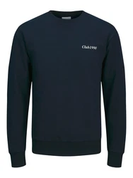 Jack & Jones Sweatshirt JJEBRADLEY GRAPHIC SWEAT CREW NOOS marine/melone/weiß