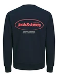 Jack & Jones Sweatshirt JJEBRADLEY GRAPHIC SWEAT CREW NOOS marine/melone/weiß