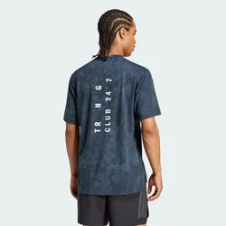 adidas Performance T-Shirt POWER AOP TEE dunkelblau/schwarz/weiß