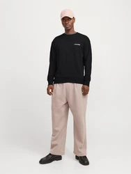 Jack & Jones Sweatshirt JJEBRADLEY GRAPHIC SWEAT CREW NOOS helllila/schwarz/weiß