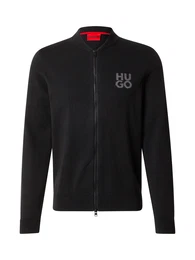 Strickjacke 'Solouh' graumeliert / schwarz