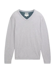 TOM TAILOR Pullover graumeliert