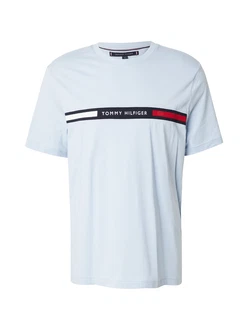 TOMMY HILFIGER T-Shirt navy / hellblau / rot / weiß TOMMY HILFIGER T-Shirt navy / hellblau / rot / weiß